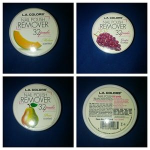 Lot of 6 Mixed Scent LA Colors Nail Polish Remover